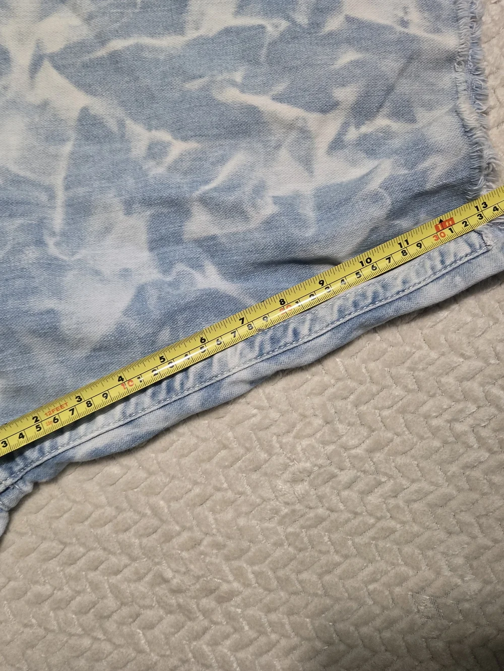 True Religion Ricky Cut Off Blue Jean Shorts Men's 44 Relaxed Straight